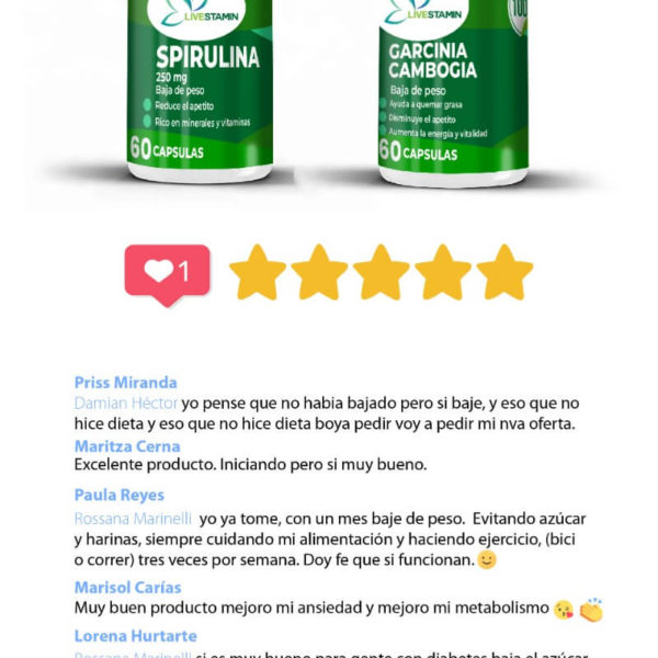 Spirulina y Garcinia